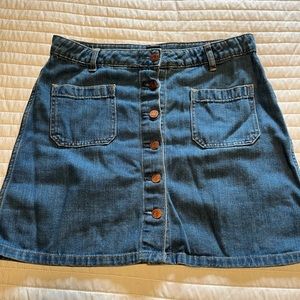 Gap Denim, front button skirt